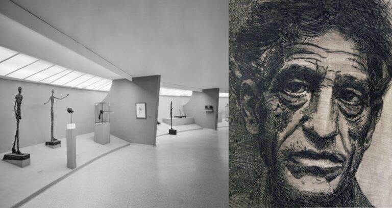 Giacometti exhibit in the Guggenheim: Giacometti exhibition, photo’s source: guggenheim.org; Jan Hladík, Portrét of Alberto Giacometti, 2002
