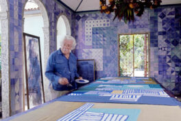 Roberto Burle Marx, landscape designer, in his studio. Photo Tyba