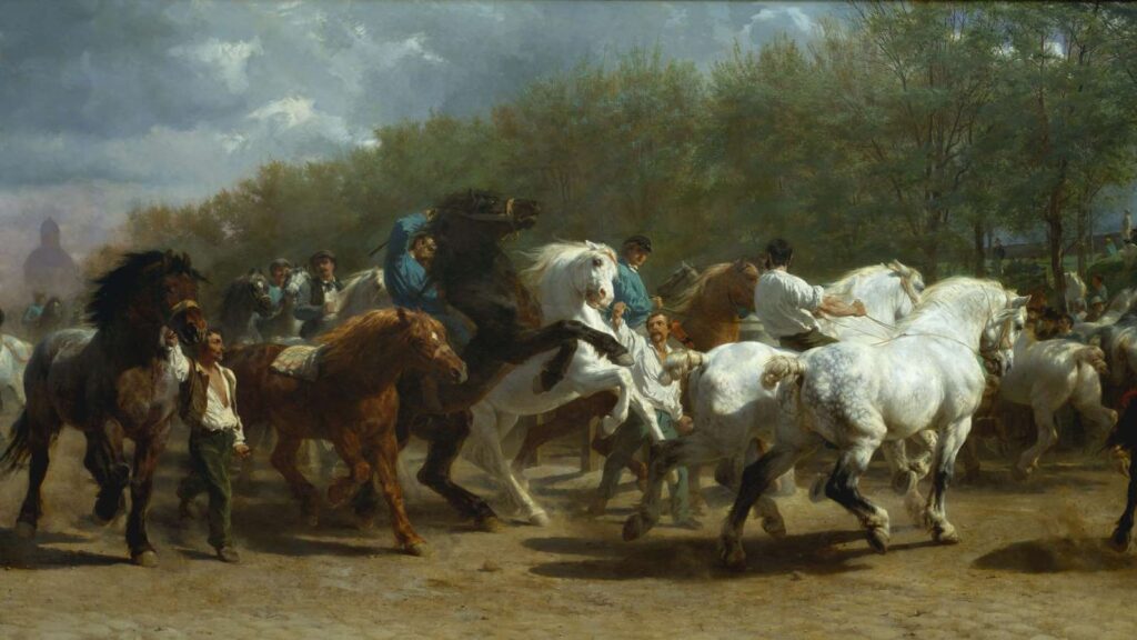 Rosa Bonheur: Rosa Bonheur, The Horse Fair, 1852-1855, The Metropolitan Museum of Art, New York, NY, USA.
