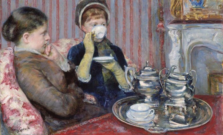 drinks in art: Mary Cassatt, The Tea, 1880, Museum of Fine Arts, Boston, MA, USA.
