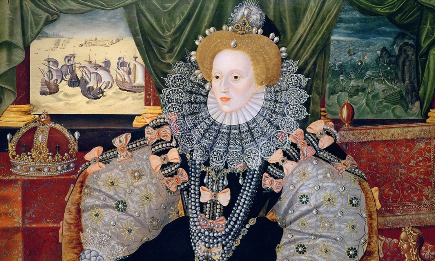 Queen Elizabeth I England Portrait Painting Royal Historic Print Framed 12x16 