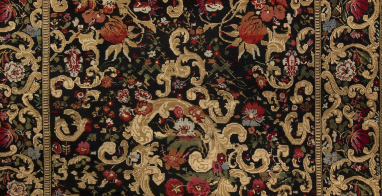 carpets in Renaissance Paintings: Antique Karabagh rug design, late 18th century, Elisabethpol Governorate, Javanshir Uyezd, Azerbaijan. Doris Lieblau.
