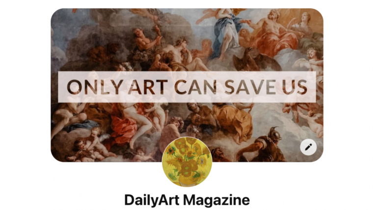 Art Museums on Pinterest: Screenshot from DailyArt Magazine Pinterest page.
