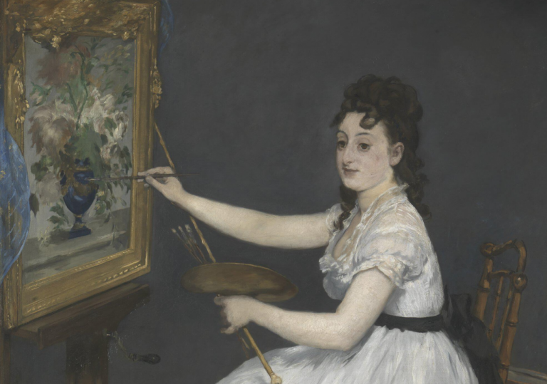 Eva Gonzalès Manet: Édouard Manet, Eva Gonzalès, 1870, Sir Hugh Lane Bequest, National Gallery, London, UK. Detail.
