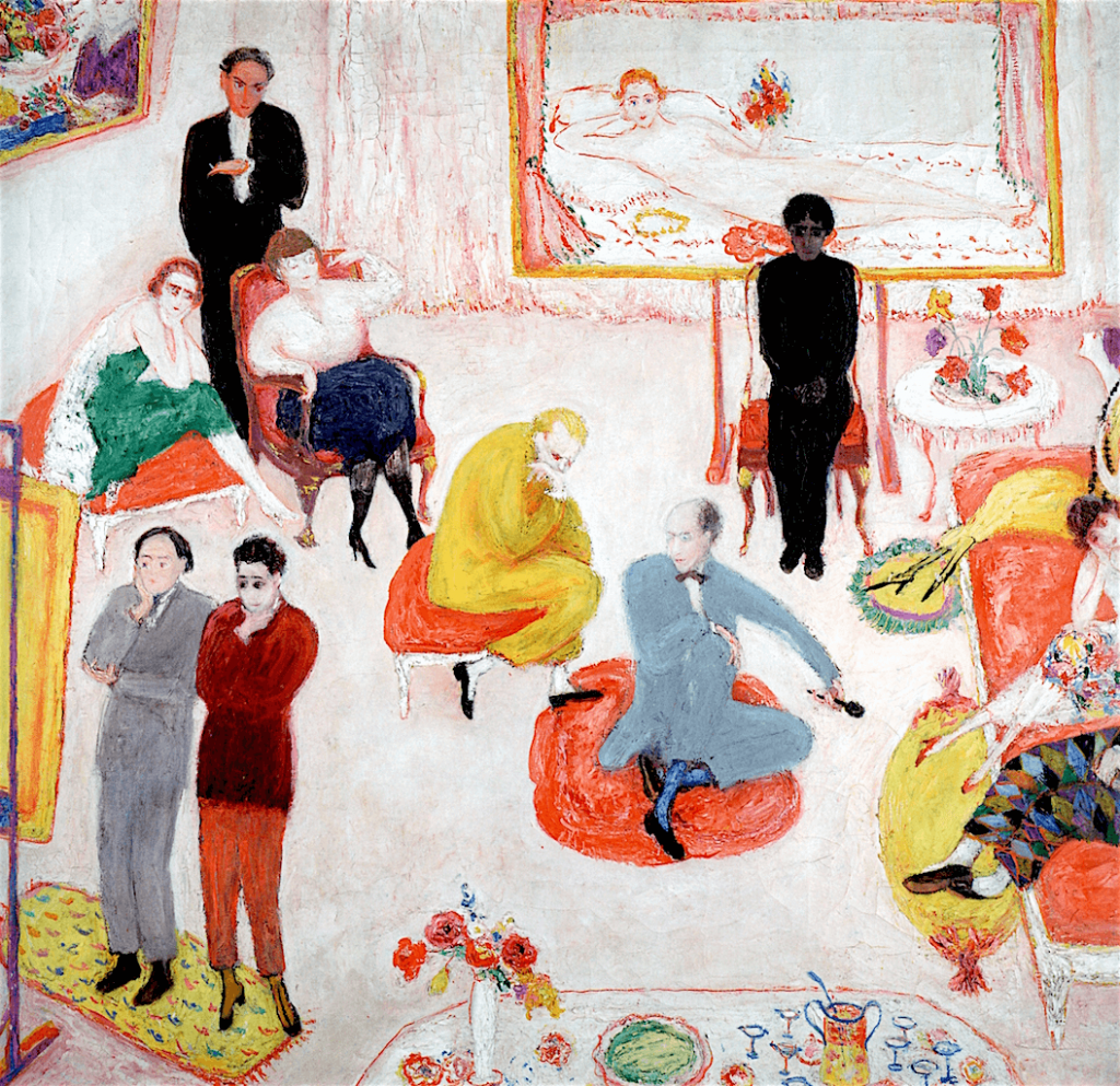 Florine Stettheimer Self-Portrait: Florine Stettheimer, Studio Party (Soirée), ca. 1917–1919, Yale University Art Gallery, New Haven, CT, USA
