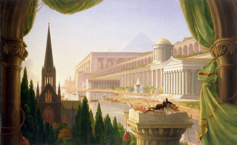 thomas cole: Thomas Cole, The Architect’s Dream, 1840, Toledo Museum of Art, Toledo, OH, USA.
