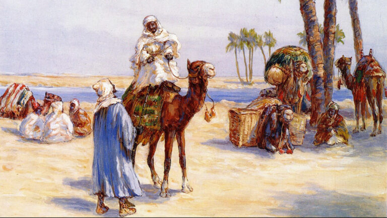 Tiffany's Paintings: Louis Comfort Tiffany, Travelers Near Cairo, date unknown, private collection
