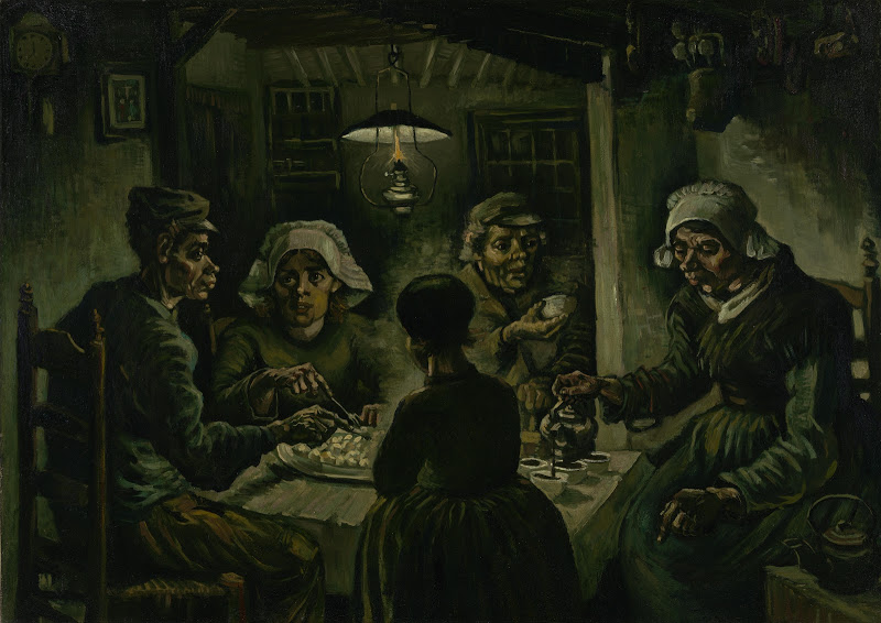 Widow Van Gogh: Vincent van Gogh, The Potato Eaters, 1885, Van Gogh Museum, Amsterdam, Netherlands.
