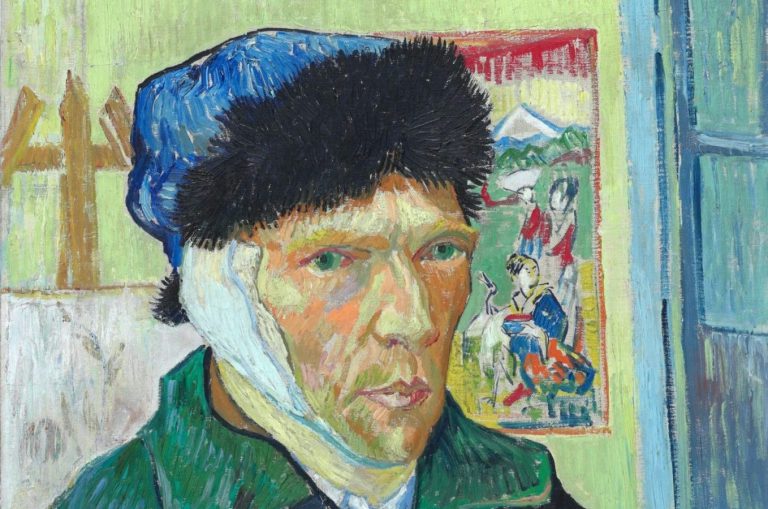 Mental Health van gogh: Vincent van Gogh, Self-Portrait with Bandaged Ear, 1889, The Courtauld Gallery, London, UK. Detail.
