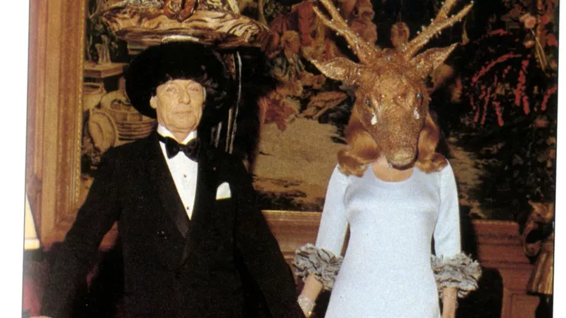 Marie-Hélène and Guy de Rothschild at the Rothschild’s Surrealist Ball, 1972, Ferrières-en-Brie, France.