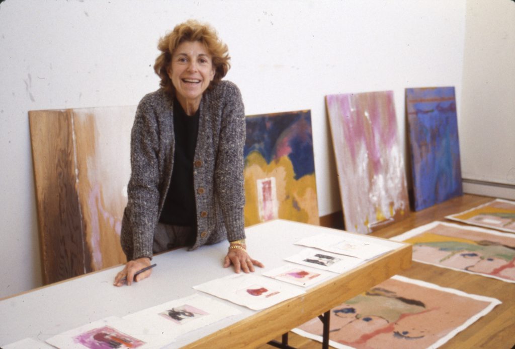 helen frankenthaler dulwich: Helen Frankenthaler marks up proofs for Valentine for Mr Wonderful with proofs for the Tales of Genji series in the Tyler Graphics studio, 1995. Photo by Marabeth Cohen-Tyler, 1995. Gift of Kenneth Tyler 2002. Courtesy of National Gallery of Australia.
