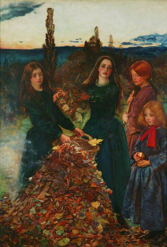 Autumn paintings: John Everett Millais, Autumn Leaves, 1855, Manchester Art Gallery, Manchester, UK.
