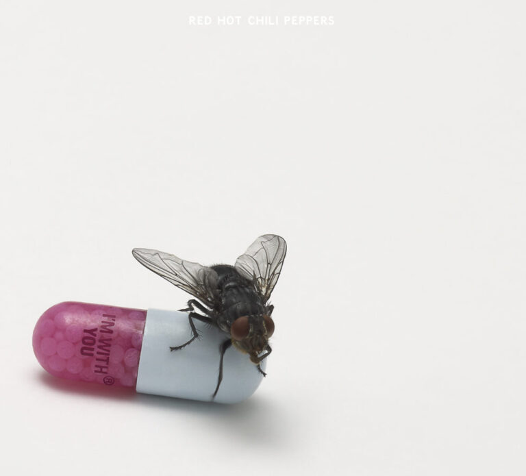 album covers art: Cover of Red Hot Chilli Peppers I’m With You album, designed by Damien Hirst, 2011. NME.

