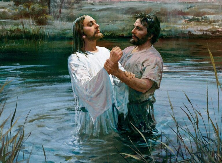 Mormon art: Harry Anderson, The Baptism of Jesus, Painting. religionnews.com
