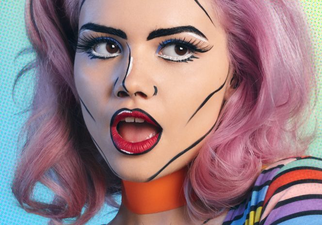makeup inspired by art: Pop art inspired makeup. Cassie Lomas/Instagram.
