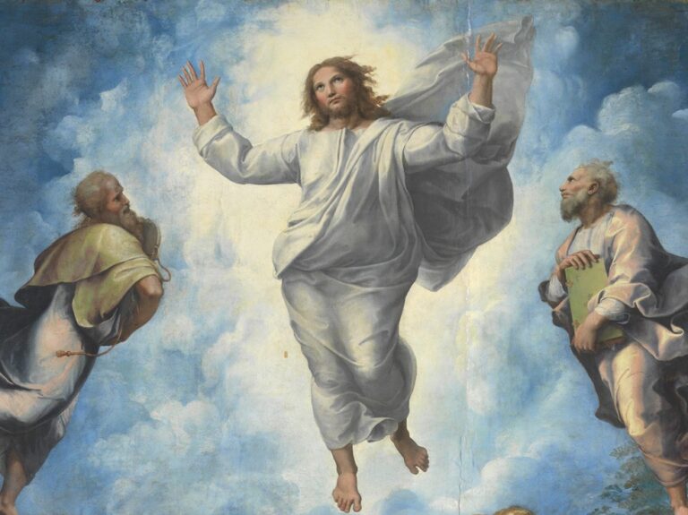 Raphael Transfiguration: Raphael, The Transfiguration, 1516-1520 “Tempera grassa” on wood, Musei Vaticani, detail
