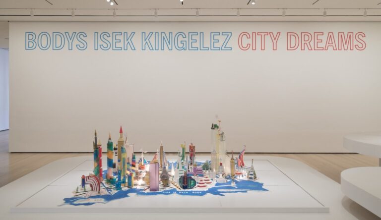 colorful vision of bodys isek kingelez: Installation view of the exhibition, “Bodys Isek Kingelez: City Dreams”. Photograph by Denis Doorly, source: moma.org
