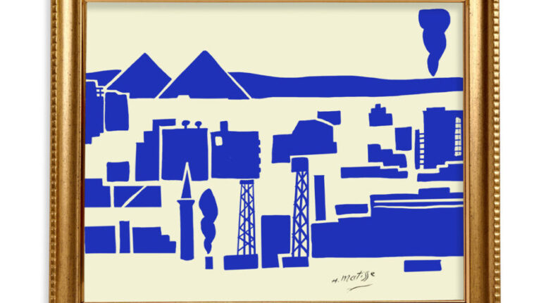 ugly cities: Cairo, Egypt in the style of Henri Matisse
