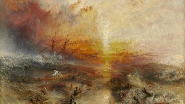 Turner’s changes in technique: JMW. Turner, The Slave Ship, 1840, Museum of Fine Arts, Boston, USA.
