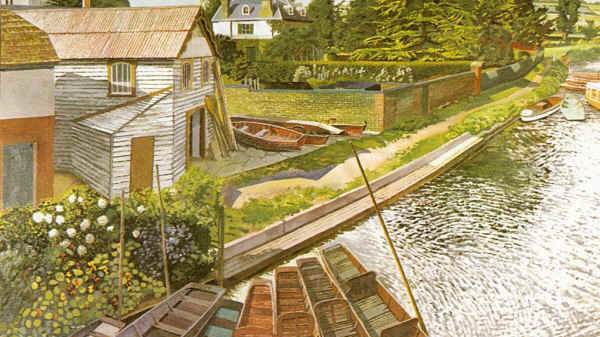 Stanley Spencer: Stanley Spencer, View From Cookham Bridge, 1936, Stanley Spencer Gallery, Cookham, UK.
