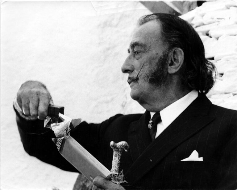 Salvador Dali Advertisements: Salvador Dalí starring in the TV commercial for Lanvin chocolate, 1969. Salvador Dalí Fundació.
