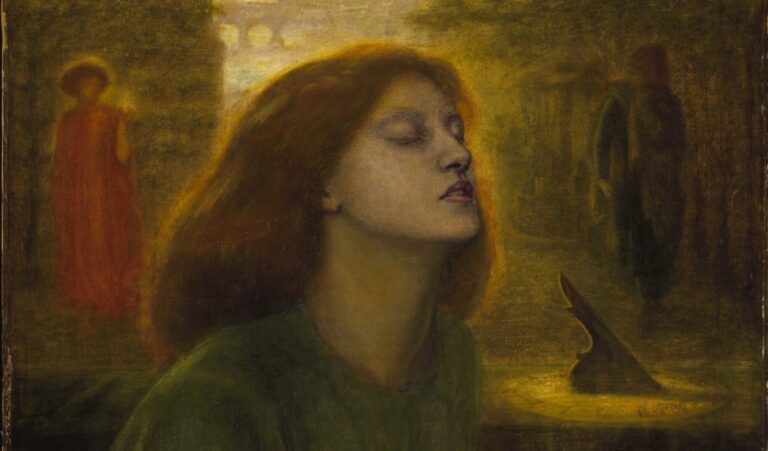 Beata Beatrix: Dante Gabriel Rossetti, Beata Beatrix, c.1863-1870, Tate Britain, London, UK. Detail.
