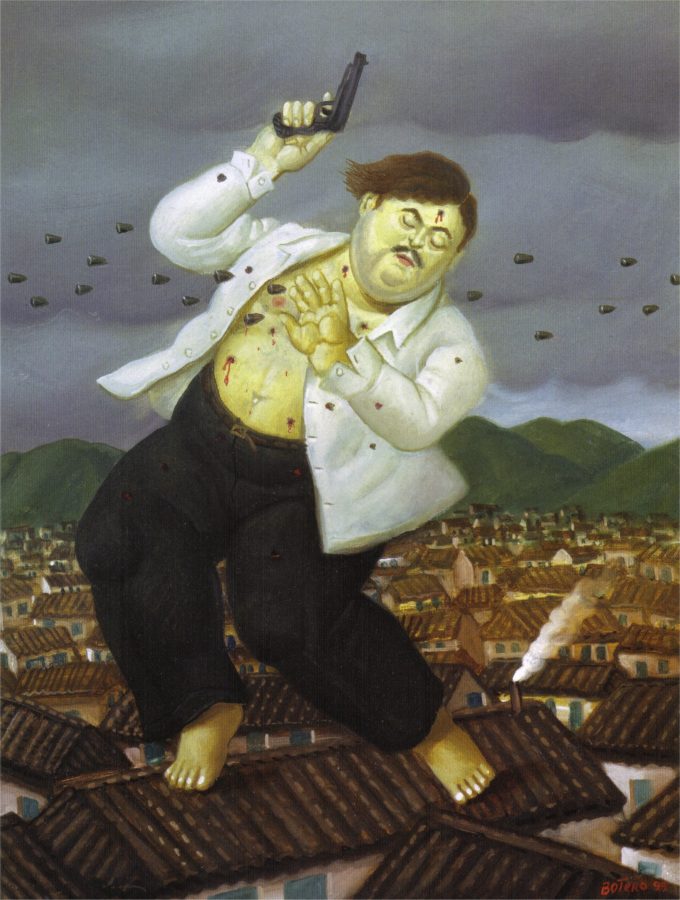 botero escobar|botero escobar: Fernando Botero, Death of Pablo Escobar (detail), 1999, Museo de Antioquia, Medellín
