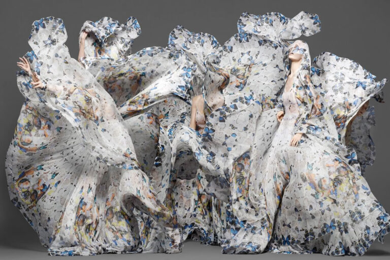 fashion a form of art: Alexander McQueen x Damien Hirst collection, November 2013. © Alexander McQueen Trading Limited.
