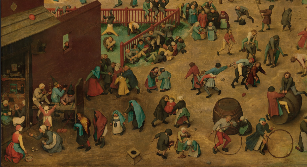 Figure 2: Bottom left part detail of Pieter Bruegel the Elder, Children’s Games, 1560, Kunsthistorisches Museum