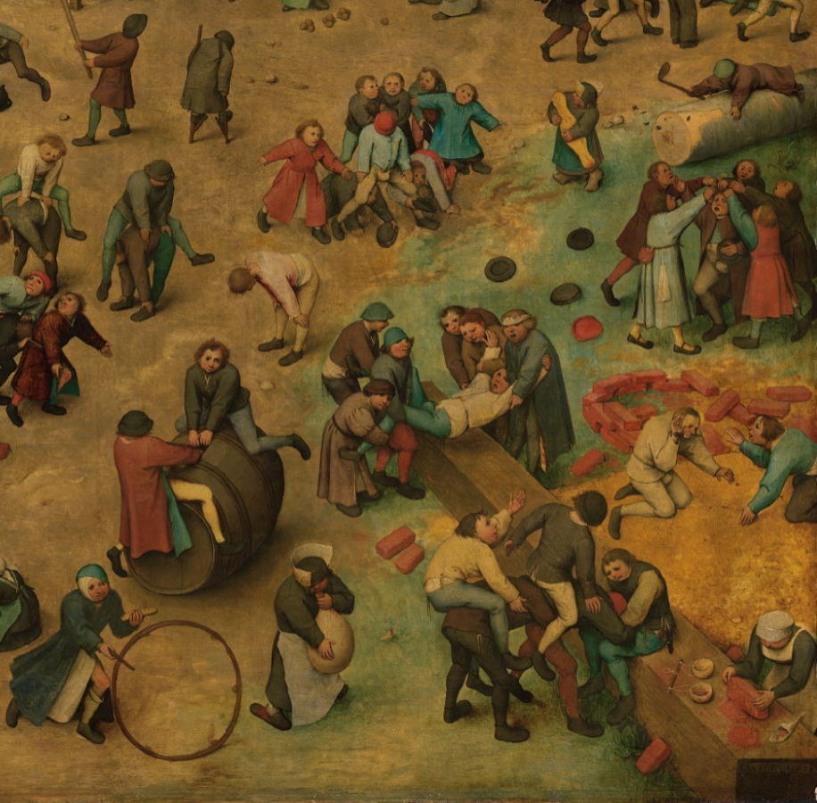 Figure 4: Bottom right section detail of Pieter Bruegel the Elder, Children’s Games, 1560, Kunsthistorisches Museum