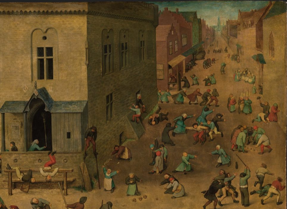 Figure 4: Top right part detail of Pieter Bruegel the Elder, Children’s Games, 1560, Kunsthistorisches Museum