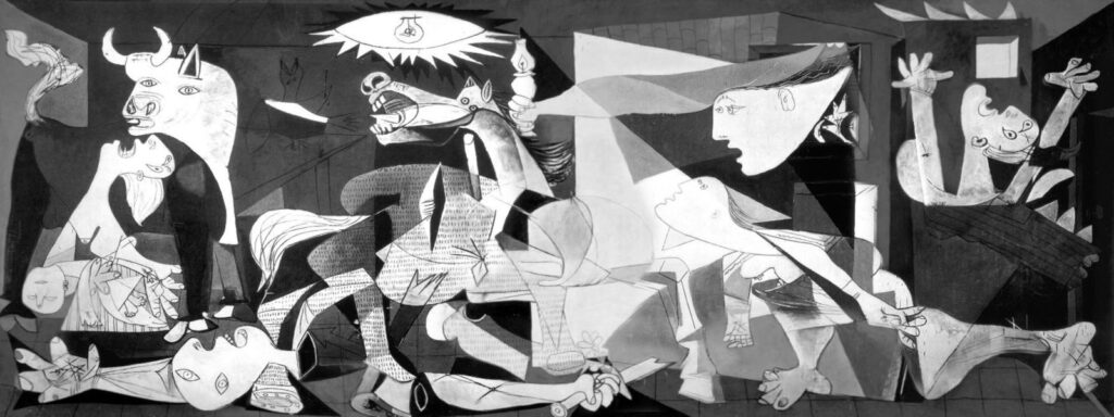 Pablo Picasso periods: Pablo Picasso, Guernica, 1937, Museo Reina Sofia, Madrid, Spain.
