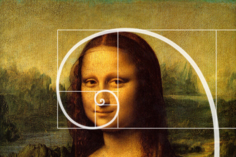 art and math: Fibonacci Sequence in Leonardo da Vinci’s, Mona Lisa, 1503, Louvre Museum, Paris, France. Researchgate. Detail.
 
