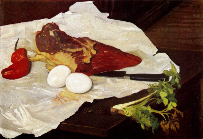 egg art 2019: Felix Vallotton, Meat and eggs, 1918, The Museum Of Villa Flora, Winterthur
