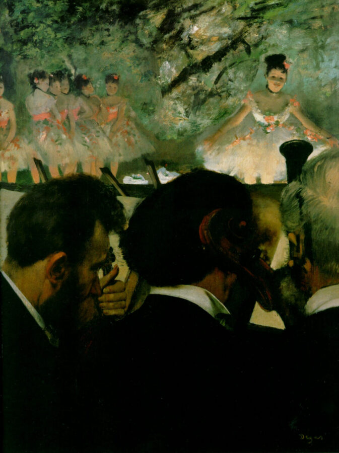 Controversial artists: Controversial Artists: Edgar Degas, Musicians in the Orchestra, 1872, Stadel Museum, Frankfurt, Germany.
