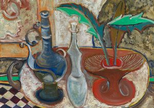 Progressive Artists Group: Sadanand Bakre, Untitled (Still Life), 1964, private collection. Saffron Art. Detail.
