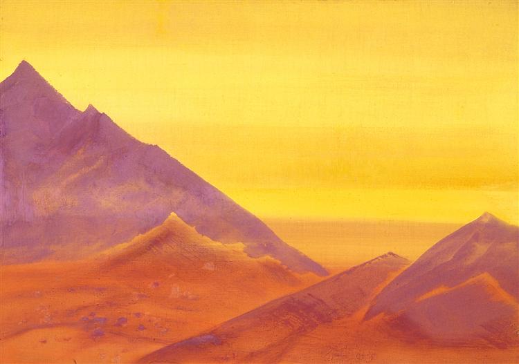 Sunrises for Hope in Art: Nicholas Roerich, Sunrise (Unfinished), 1930, source: Wikiart.
