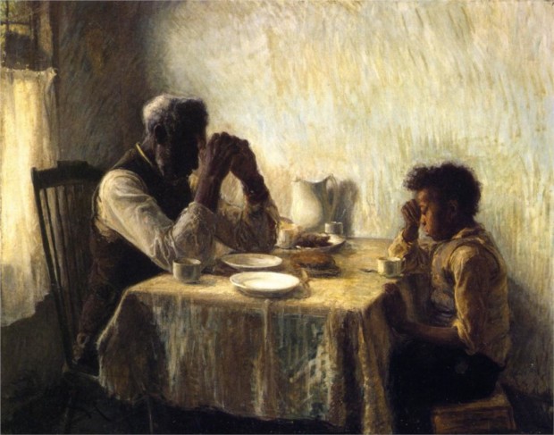 Henry Ossawa Tanner: Henry Ossawa Tanner, The Thankful Poor, 1894, private collection. Wikimedia Commons (public domain).
