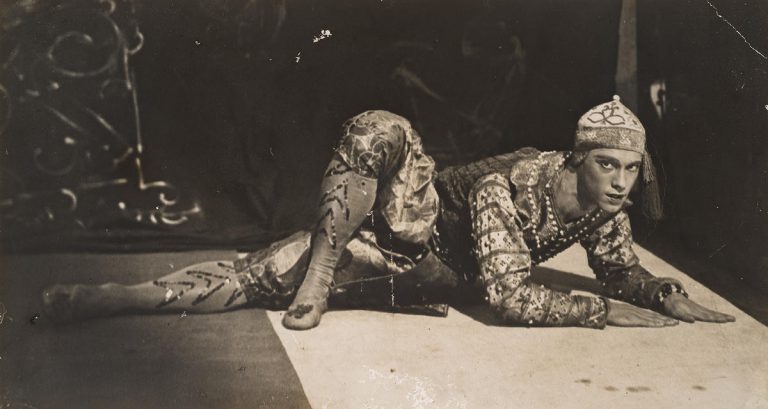 Ballets Russes: Vaslav Nijinsky in Les Orientales, 1910, Ballets Russes: The Art of Costume, National Gallery of Art Australia, Parkes, Australia.
