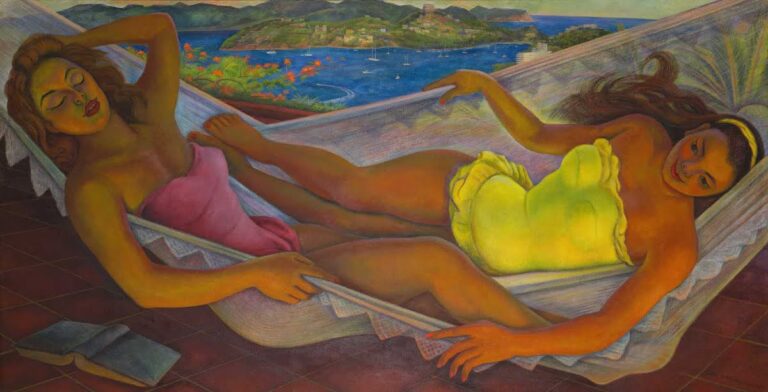 Wind in Paintings: Diego Rivera, The Hammock, 1956, Dolores Olmedo Museum, Mexico City, Mexico. Artsy.
