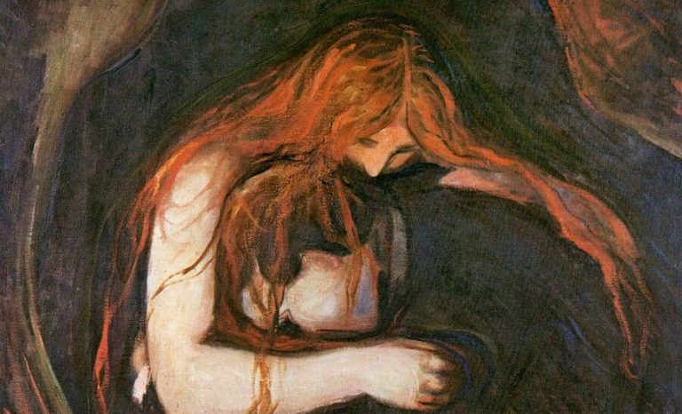 Edvard Munch, Love and pain, 1895, oil on canvas. The Munch Museum, Oslo, Norway.