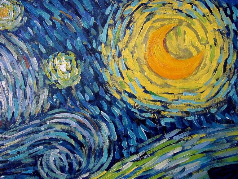 songs inspired by visual art: Vincent Van Gogh, The Starry Night, 1889, Museum of Modern Art, New York, NY, USA. Detail.
