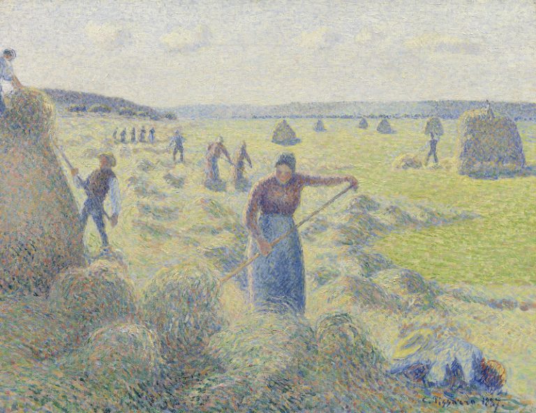 van gogh museum staff picks: Camille Pissarro, Haymaking, Éragny, 1887, Van Gogh Museum, Amsterdam, Netherlands.
