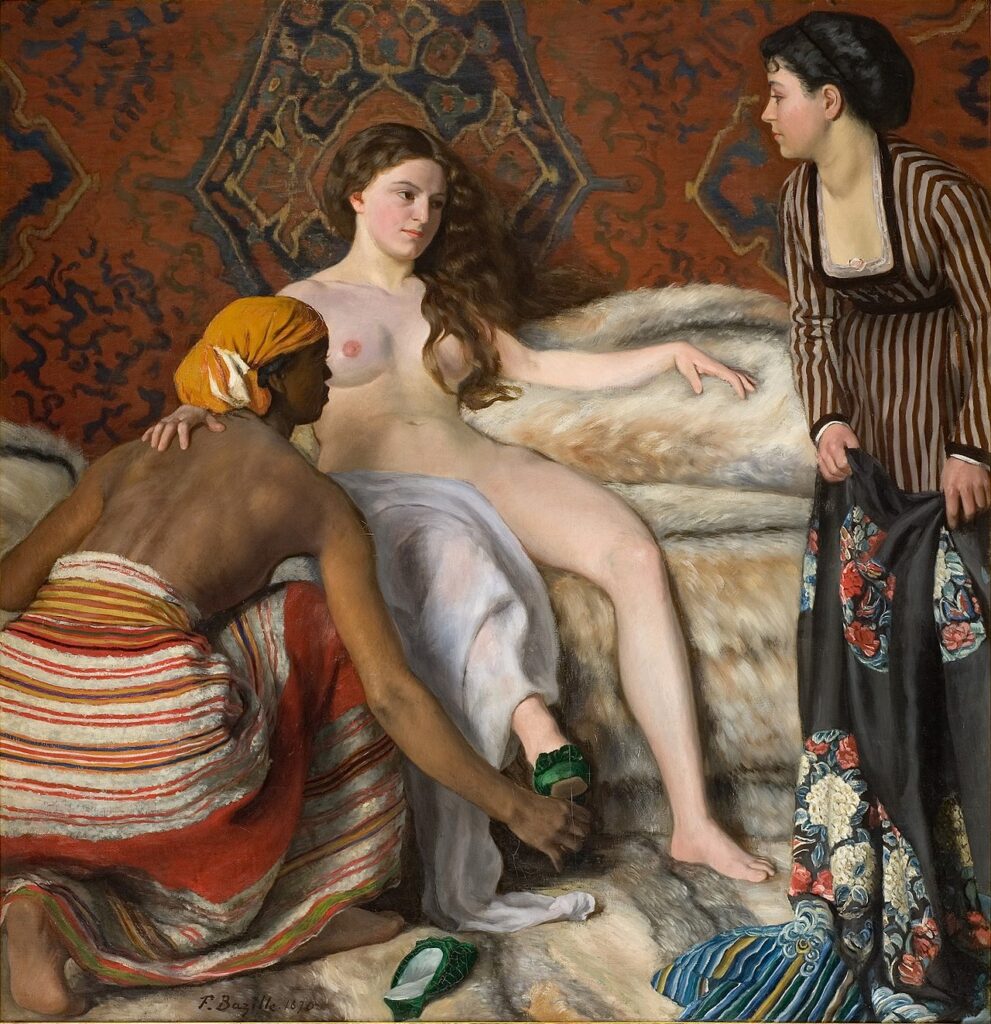 slavery, black models, french art,Frédéric Bazille, La Toilette, 1869-7, Musee Fabre, Montpelier, France