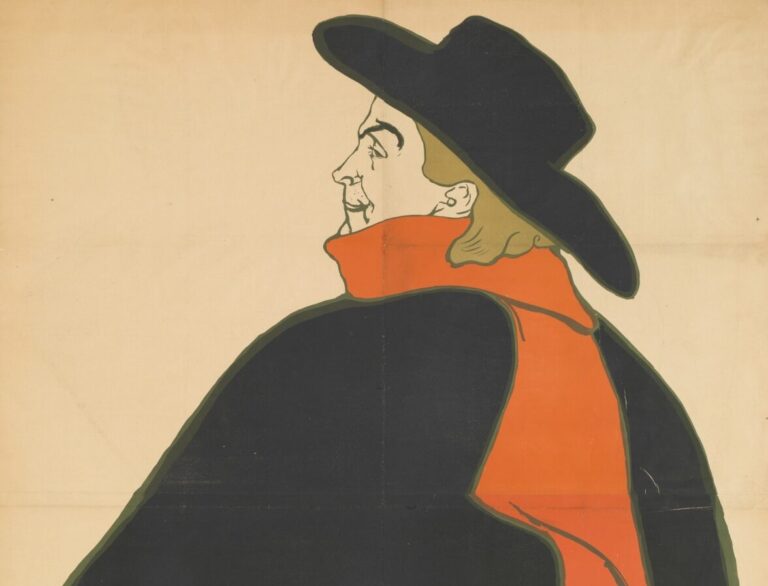 aristide bruant: Henri de Toulouse-Lautrec, Aristide Bruant in His Cabaret, 1893, Cincinnati Art Museum, Cincinnati, OH, USA. Detail.
