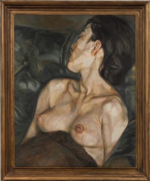 pregnancy in art: Lucian Freud, Pregnant Girl, 1960-1961. Sotheby’s.
