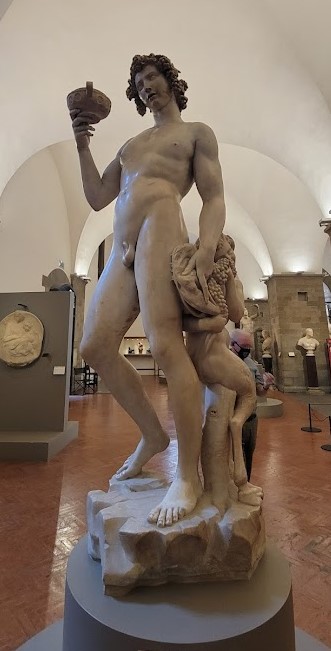 michelangelo Bacchus: Michelangelo Buonarroti, Bacchus, ca. 1496-97, Bargello National Museum, Florence, Italy. Photo by the author.
