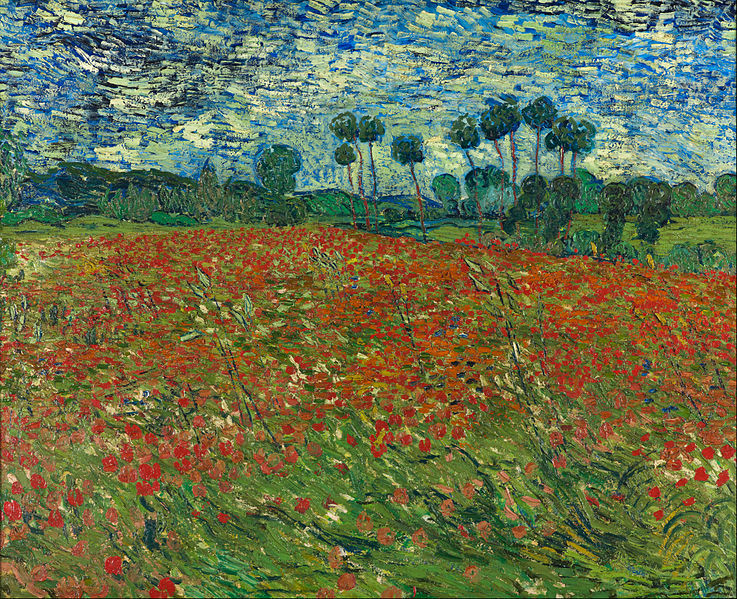 remembrance day: Vincent van Gogh, Field with Poppies, 1890, Gemeentemuseum, The Hague, Netherlands.
