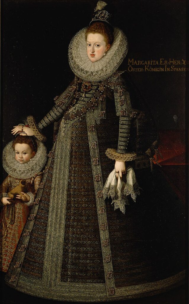 pregnancy in art: Bartolomé González y Serrano, Margaret of Austria, Queen of Spain, 1603-1609, Kunsthistorisches Museum, Vienna, Austria.
