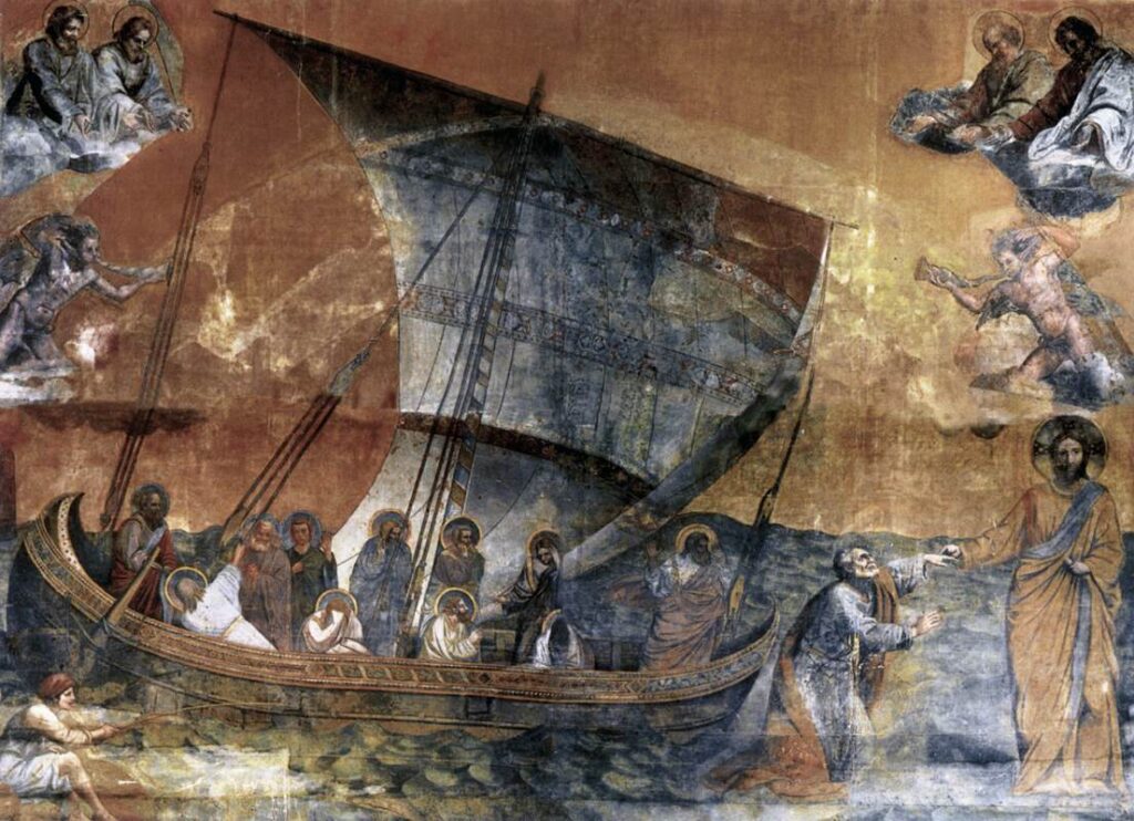 Oil Copy of the Navicella Mosaic by Giotto